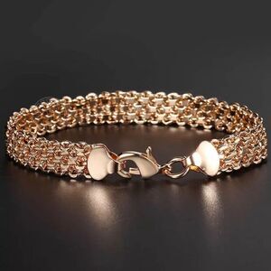 💎206💎 18K Gold Plated Rolo Chunky Link Bracelet